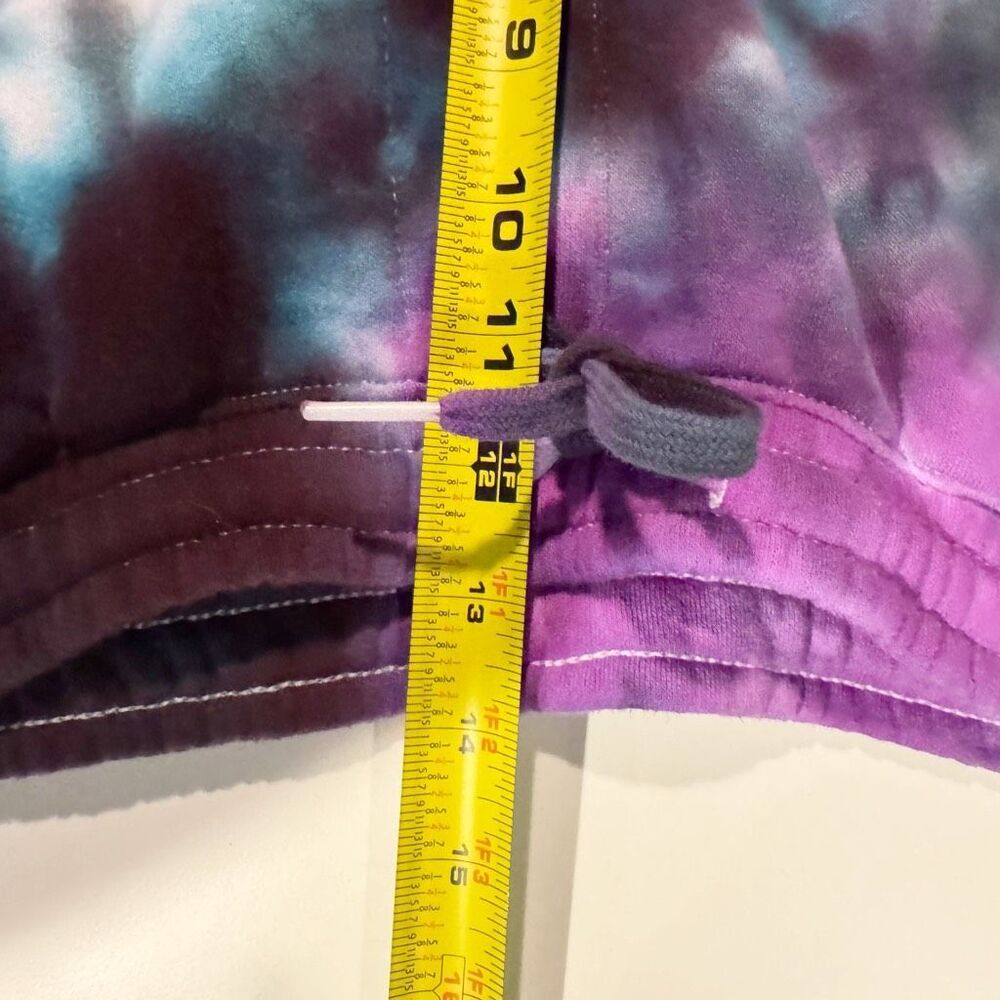 Tipsy Tie Dye Galaxy Tie-Dye Jogger Sweatpants Purple Teal Cotton Size M - Picture 7 of 8